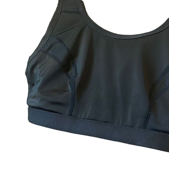 Danskin Now Black Sports Bra Medium Impact Workout Activewear - Picture 4 of 5